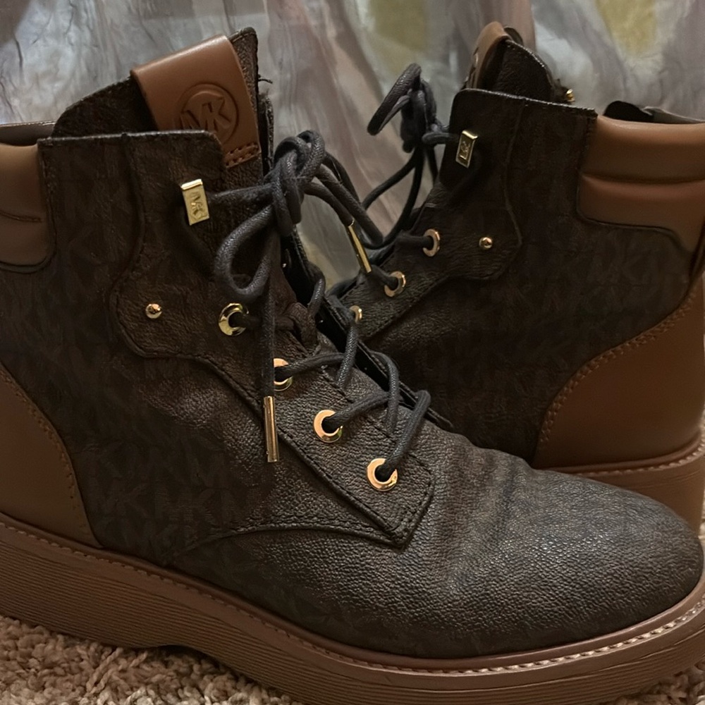 Michael Kors Brown and Gold Boots